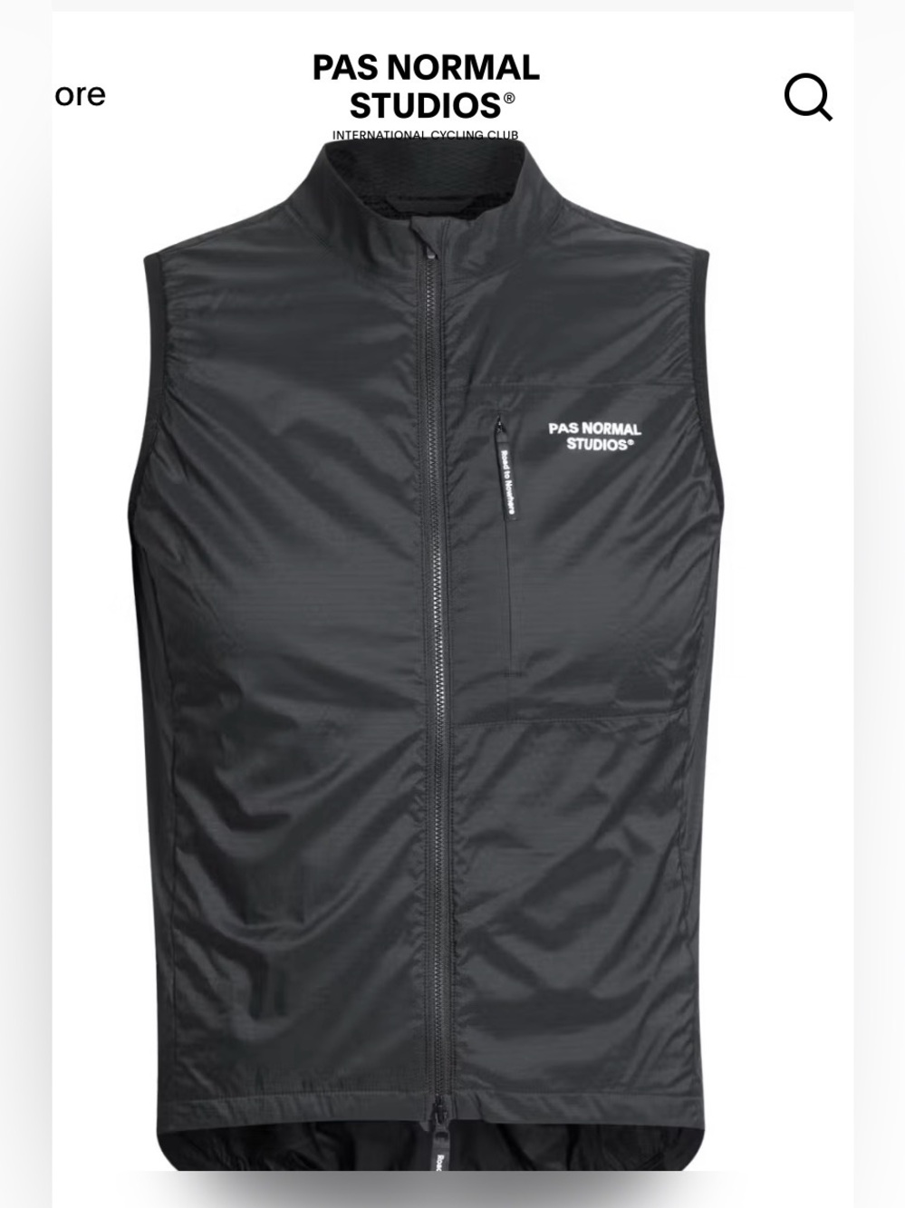 Pas Normal Studios Men’s Essentials Insulated Cycling Gilet , Large
